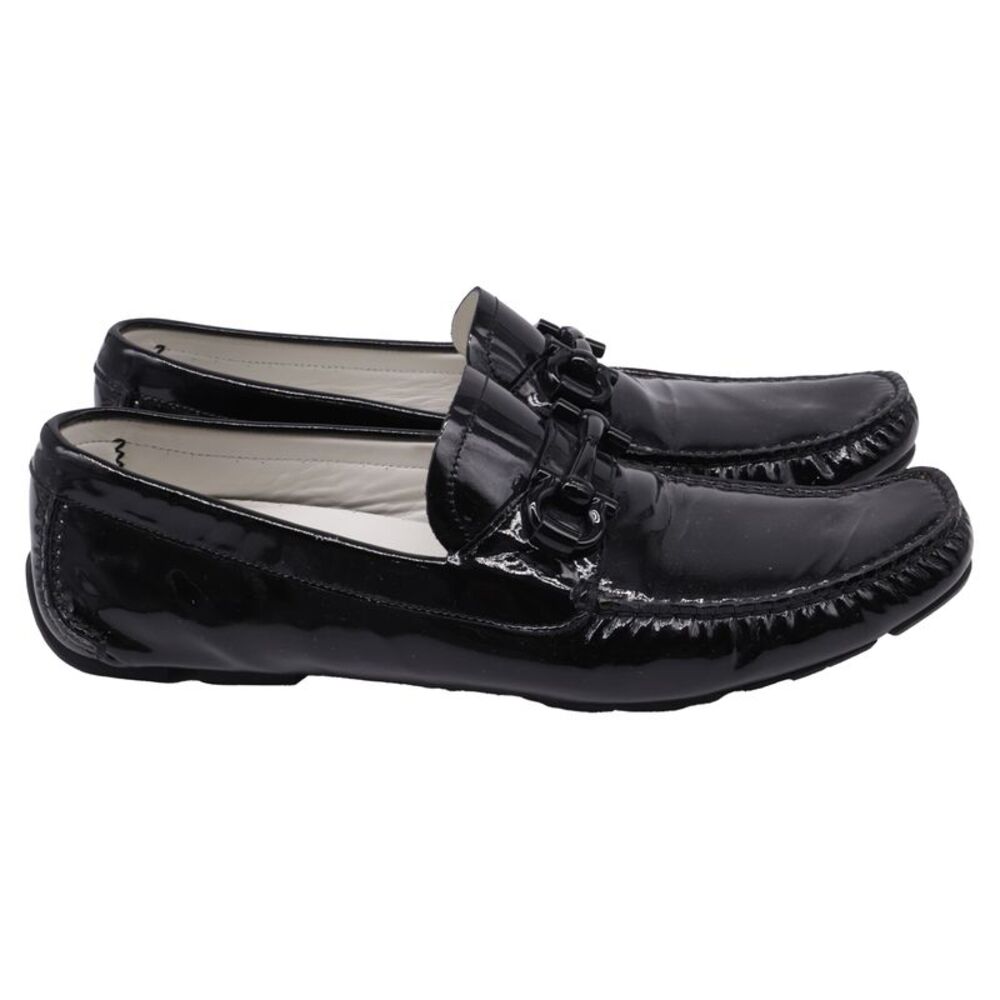 Ferragamo Loafers in Black Patent Leather